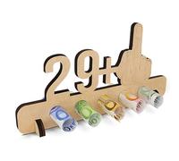 Sugeru®Libro de Firmas Madera Regalos de Cumpleaños,Regalo de Dinero para 30 a 60 años Cumpleaños en Madera,Tarjeta Felicitacion Cumpleaños de Madera,Dedo Medio Decoraciones Cumpleaños Divertidas (30)