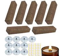 Sugeru® Mecha permanente para velas, para devoradores de cera, fuego de fusión para restos de velas, para exteriores e interiores, mechas para velas, comedores de velas, mecha para hacer velas tú