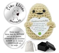 Sugeru Pocket Hug Positive Kartoffel,Pocket Hug Glücksbringer Geschenk und Creative Strickwolle Papa Puppe,Motivationsgeschenke,Gute Besserung Geschenke,Valentinstag Geburtstagsgeschenk