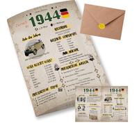 Sugeru Tarjeta de cumpleaños especial 81 con sobre, regalo de año 1944, 81 cumpleaños, mujer y hombre, decoración de sexagésimo cumpleaños divertida, gran idea de regalo, crónica, tarjeta, aniversario