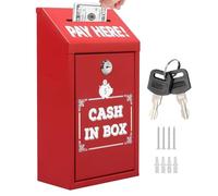 Suggestion Box | Metal Collection Box Wall Mounted Mailbox,Safe Metal Storage Organizers with Key Slot Charity Mailbox for Indoor Outdoor Fundraising