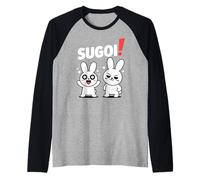 Sugoi! Funny Chibi Anime Bunny Kawaii Manga Comedia Camiseta Manga Raglan