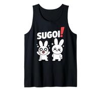 Sugoi! Funny Chibi Anime Bunny Kawaii Manga Comedia Camiseta sin Mangas