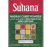 Suhana - Polvo de curry indio auténtico Madras suave, 500 g, perfecto para platos indios, curry y adobos | Sin gluten, vegano, especias aromáticas con Kajal