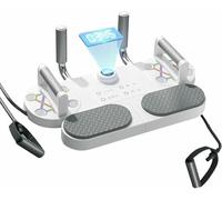 SUHBFNOL Sistema De Ejercicios Todo En Uno, Tabla De Flexiones Inteligente con Bandas De Resistencia Y Tapete para Las Rodillas para Un Acondicionamiento Completo del Cuerpo