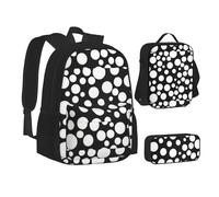 SUHNGE Hammerhead Sharks - Mochila escolar 3 en 1 con estampado de tiburones para adolescentes, bolsa de almuerzo, mochila escolar para niños, negro/blanco, Talla única