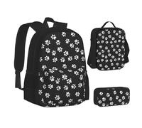 SUHNGE Hen Flying Butterflies Among Flowers - Juego de lonchera con mochila 3 en 1 y estuche escolar a juego, Estampado de patas, Talla única