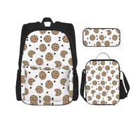SUHNGE Zebra Animal Print - Juego de bolsas 3 en 1 ajustables para el hombro, bolsa de almuerzo, estuche para lápices, Galletas con chips de comida, Talla única