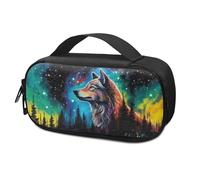 Suhoaziia Colorful Wolf - Estuche de viaje para viajes o uso diario, gran capacidad, bolsa de refrigeración para medicamentos diabéticos con bolsillos para bolígrafos de insulina y otros suministros