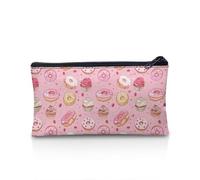 Suhoaziia Estuche estético de gran capacidad para niños, estuche organizador para lápices escolar, soportes para bolígrafos, Rosquillas de fresa, Estuche para lápices