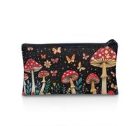 Suhoaziia Estuche estético de gran capacidad para niños, estuche organizador para lápices escolar, soportes para bolígrafos, Mariposa de hongo, Estuche para lápices