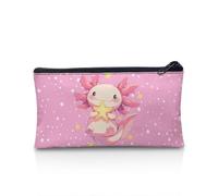 Suhoaziia Estuche estético de gran capacidad para niños, estuche organizador para lápices escolar, soportes para bolígrafos, Axolotl Stars, Estuche para lápices