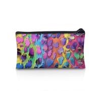 Suhoaziia Estuche estético de gran capacidad para niños, estuche organizador para lápices escolar, soportes para bolígrafos, Estampado de leopardo arcoíris, Estuche para lápices