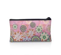 Suhoaziia Estuche estético para niñas y niños, organizador de lápices escolar, bolsa para bolígrafos, Flor de mandala bohemia, Estuche para lápices