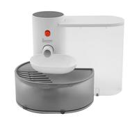 SuhoFutus Fuente automática 2 en 1, con 3 L de agua dulce y depósito de aguas residuales de 1,5 l, control inteligente, 180 días de tiempo en espera, fácil limpieza para gatos y perros pequeños