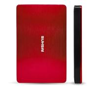 SUHSAI Disco Duro Externo Mecánico De 320 GB, USB 3.0, Portátil para Juegos Y Almacenamiento De Datos, Compatible con PlayStation 4, Color Rojo, 320 GB