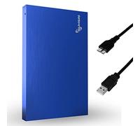 SUHSAI Disco Duro Externo portátil de 320 GB Tamaño de Bolsillo 2,5 Pulgadas USB 3.0 Almacenamiento de Copia de Seguridad Disco Duro Compacto Compatible con Mac PC portátil PS4 PS5 (Azul)