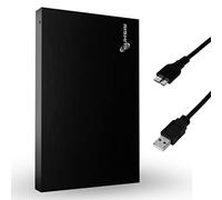 SUHSAI Disco Duro Externo portátil de 500 GB, tamaño de Bolsillo, 2,5 Pulgadas, USB 3.0, Almacenamiento de Copia de Seguridad, Disco Duro Compacto, Compatible con Mac PC, portátil, PS4, PS5 (Negro)