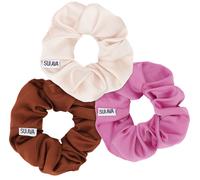 SUI AVA - 3-Pack Ribbon Scrunchies - Brown, Cream, Fuchsia - Horquillas y pasadores 1 St.