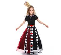 SUIBOZ Ace of Hearts - Conjunto de disfraz de familia real, rey y princesa: disfraz de Halloween y Navidad con temática medieval para carnaval y diversión familiar (vestido de princesa, L)