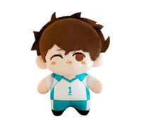 SUIBOZ Haikyuu Nishinoya Yu - Almohada de peluche de 20 cm, cojín de algodón PP de anime, relleno suave, bolsa de coche, llavero, decoración de sofá para el hogar, colgante para fanáticos (Oikawa