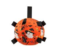SUIBOZ Pelota de fútbol para perros, juguete interactivo para mascotas con campana para masticadores agresivos, entrenamiento de persecución de la dentición, alivio del aburrimiento en interiores y
