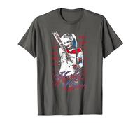 Suicide Squad Harley Quinn Bat Camiseta, Hombre, Asfalto, M