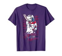 Suicide Squad Harley Quinn Bat Camiseta, Hombre, Morado, 3XL