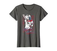 Suicide Squad Harley Quinn Bat Camiseta, Mujer, Asfalto, S