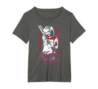 Suicide Squad Harley Quinn Bat Camiseta, Mujer Tallas Grandes, Asfalto, 3XL Grande