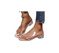 SUICRA Sandalias Mujer Moda Summer Women Sandals Zapatos Beach Ladies Sandalia transparente Tisos altos cómodos Transparente (Size : 39 EU)
