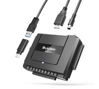 SUIDEK Adaptador USB C a SATA IDE para Disco Duro Externo Universal de 2.5/3.5 Pulgadas, Kit de Convertidor con Adaptador de Corriente de 12 V/2 A