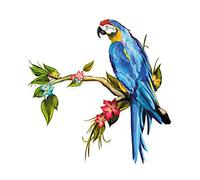 SUIFENG Etiqueta Engomada 13 X 13.1 Cm Moda Guacamayo Loros Árbol Decoración Coche Pegatina Parachoques Coche Ventana PVC Color