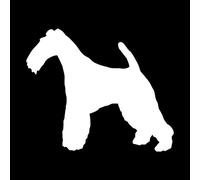 SUIFENG Pegatinas de Coche 13.7 x 11.4 CM Wire Fox Terrier Dog Vinyl Decal Lovely Car Stickers Car Truck Bumper Car Styling Decoración Negro/Plata