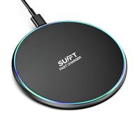 SUIFT Cargador inalámbrico rápido, almohadilla de carga inalámbrica máxima de 15 W para iPhone 15/14/13/12/11/Pro Max/XR/X/8 Plus, cargador inalámbrico rápido para Samsung Galaxy S24 S23 S22 S21 S20 S