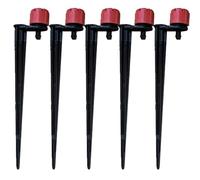 Suinga. 25 x GOTERO Regulable con ESTACA. Incluye Enlace de microtubo en la piqueta para la conexión al Sistema de riego. Gotero de caudal Regulable 0 a 50 litros por Hora. Riego por Goteo