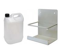Suinga Bidon Condensador para aire acondicionado 10 Litros + Soporte | Garrafa de Plastico Alimentario, con Asa y Tapon | Bidon Multiusos para Almacenaje, Transporte y Liquidos