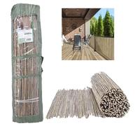 Suinga Cañizo Bambu Entero 2x5 metros | Valla Bambú Ocultación 85% | Cerramiento Natural Jardin Terraza| Rollo cañizo