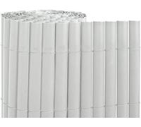 Suinga Cañizo PVC | Cañizo Ocultación PVC Simple Cara | Valla Privacidad Pantalla | Valla Decoración Exterior UV (Blanco, 1,5x5 m)