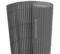 Suinga Cañizo PVC Gris Antracita | Cañizo Ocultación Doble Cara 1,5 x 3 Metros | Valla de Privacidad y Decoración