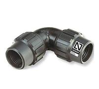 Suinga Codo Igual PE 25mm | Certificado AENOR | Fontanería, riego y obras | Accesorio para tuberia de polietileno, negro