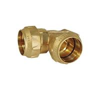 Suinga CODO LATÓN 25mm para tuberia de polietileno de 25 mm, accesorio de laton con Certificado Aenor