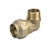 Suinga Codo Macho Laton 25mm x 3/4'' para Tuberia Polietileno | Codos Rosca Macho | Accesorio de Fontaneria Roscado | Certificado Aenor | Conexion Rosca Macho