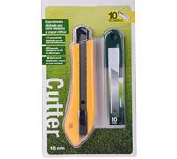 Suinga Cuter Especial para Cortar Césped Artificial | Cutter 18mm de acero inoxidable | Incluye 10 Hojas de recambios