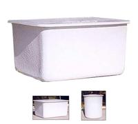 Suinga Deposito de Agua Potable 200 Litros | Deposito Fibra de Vidrio con Tapadera | Tanque de Agua Potable y Alimenticio Rectangular | Deposito Poliester Fibra vidrio | 76x70x52 cm