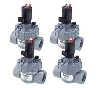 Suinga Electrovalvula de Riego 1" 2400MT Irritrol | Pack 4 Electrovalvulas Jardin 9V | Valvula de Riego Compatible con Cualquier Programador Electrico | Resistente Rayos UV | Riego Automatico