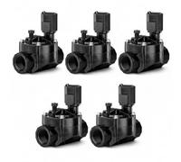 Suinga Electrovalvula de Riego 100HV 24V | Pack 5 Electrovalvulas Riego 1'' con Solenoide de 24V | Compatible con Todos los Programadores del Mercado | Sistemas de Riego Confiable