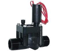 Suinga ELECTROVÁLVULA DE RIEGO ELECTRICA 1" 24V PGV-100MM Hunter. Rosca macho. Funciona con cualquier programador de riego automático eléctrico, negro