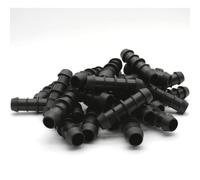 Suinga Enlace para Riego por Goteo 16mm | Pack 100 Conector Recto para Tubería de Polietileno | Manguito de Union Negro para Manguera de Jardin | Accesorio Riego por Goteo