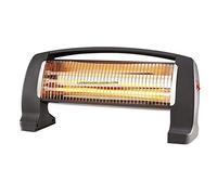 Suinga Estufa de Cuarzo 400-800-1200W, Calefactor Eléctrico Portátil, 3 Tubos, Negro, 50x39x49 cm, Calefacción Eficiente y Compacta